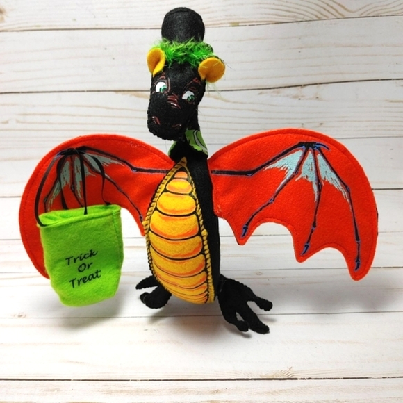 Annalee 8" Trick or Treat Halloween Dragon 2016 - Picture 1 of 3